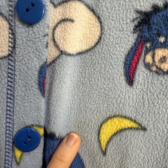 Disney Eeyore Juniors Footed Pajamas, Blue, Sz Large - Picture 5 of 6
